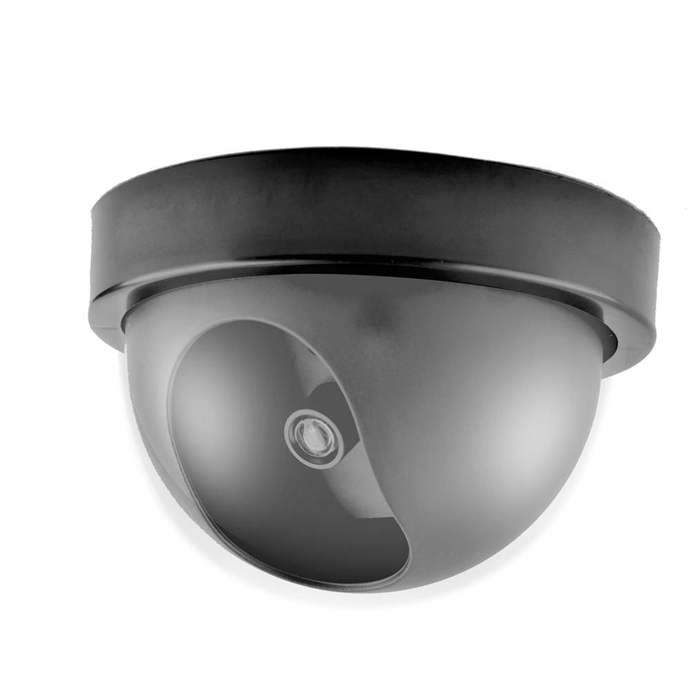 Fake Camera Dummy Waterproof Security CCTV Surveillance Camera With Flashing Red Led Light Dome Camera