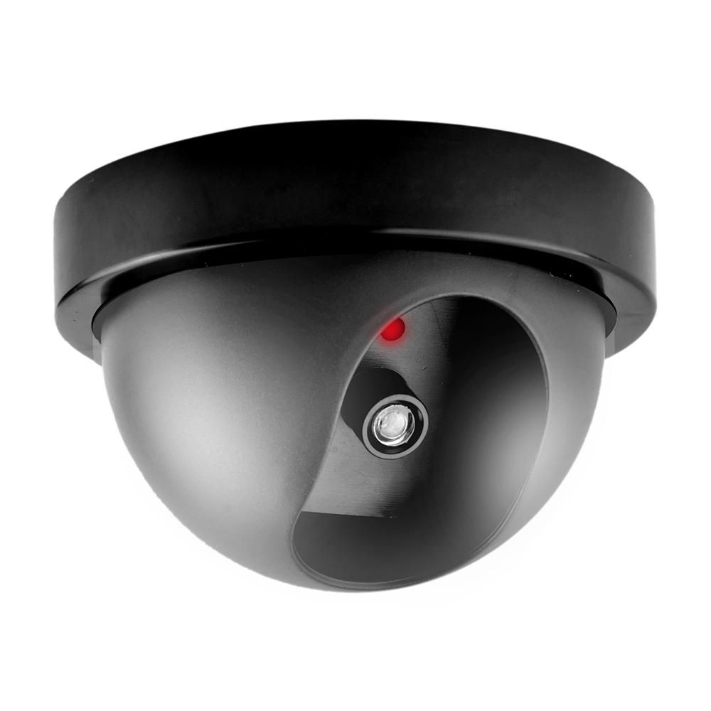 Fake Camera Dummy Waterproof Security CCTV Surveillance Camera With Flashing Red Led Light Dome Camera