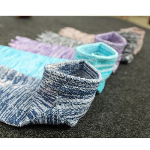 Mens Toe Socks Running Five Finger Socks Mini Crew Sport Cotton Socks (5 Pairs)