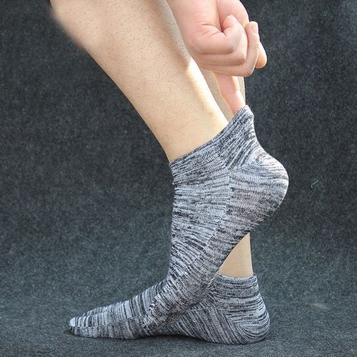 Mens Toe Socks Running Five Finger Socks Mini Crew Sport Cotton Socks (5 Pairs)