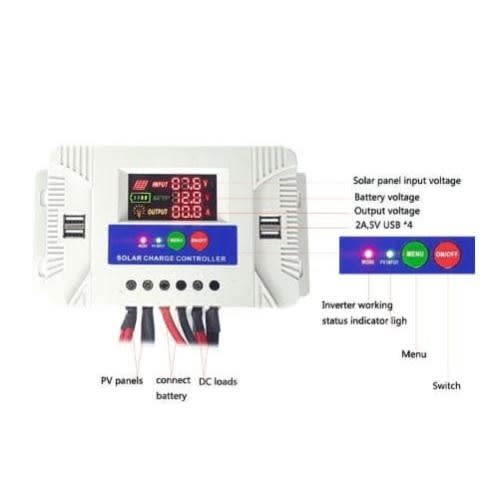Yongfa Solar Charge Controller Pwm 12v 24v 36v 48v Dc Auto 30a