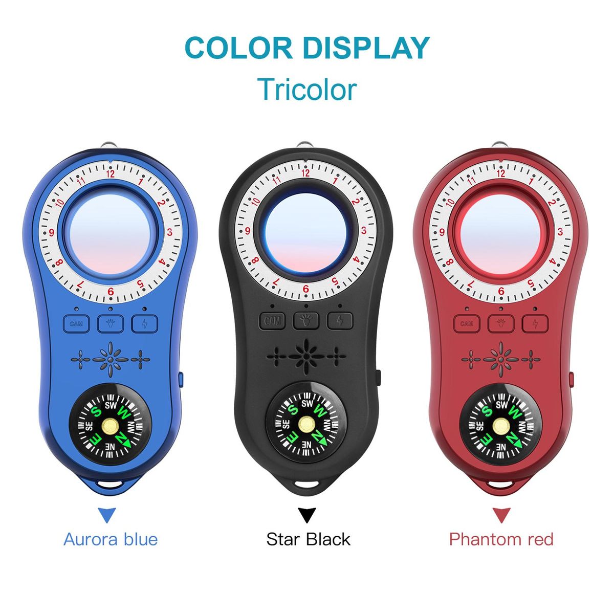 Personal Security Alarm Candid Camera Detector  Cameras Infrared Scanner Burglar Alarm Wireless Signal Scanner, Security Motion Vibration Sensor for Travel, Home, Hotels