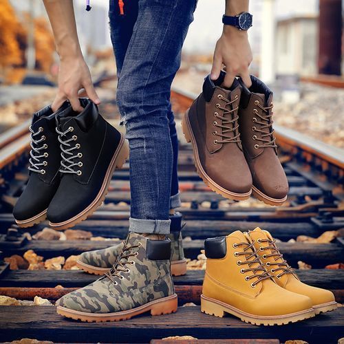 Men's Fashion High Top Work Boots