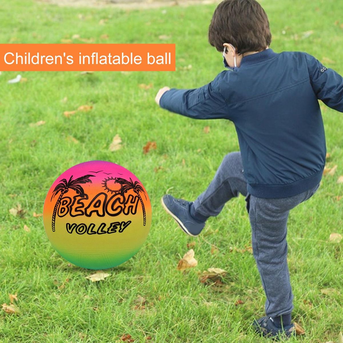 3Pcs Kids Beach Balls Rainbow Design Beach Balls