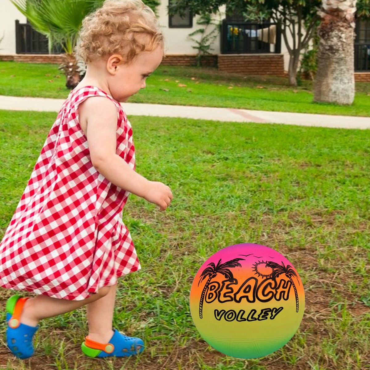 3Pcs Kids Beach Balls Rainbow Design Beach Balls