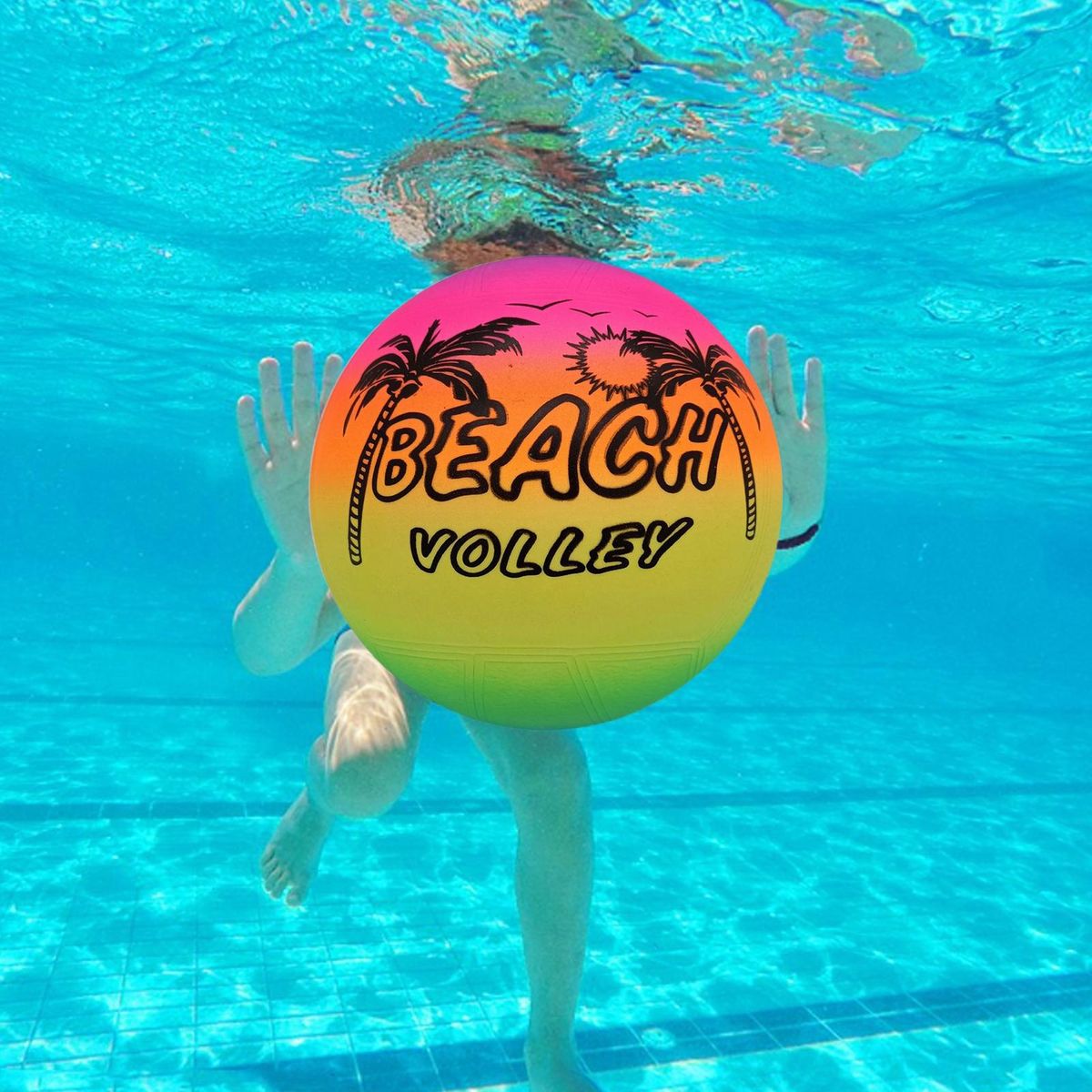 3Pcs Kids Beach Balls Rainbow Design Beach Balls