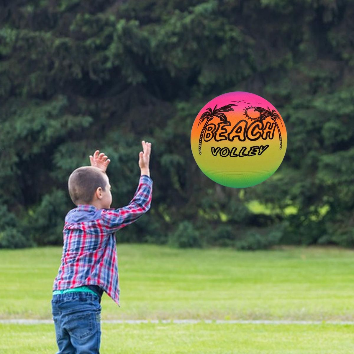 3Pcs Kids Beach Balls Rainbow Design Beach Balls