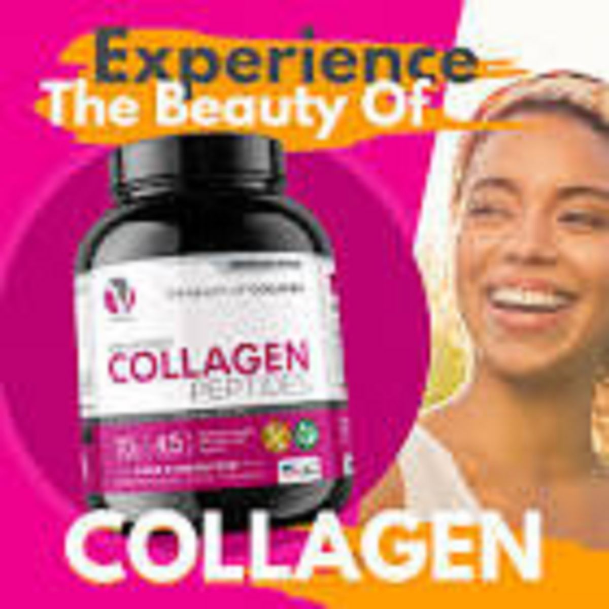 VitaOptimal Unflavored Collagen Peptides Powder Supplement
