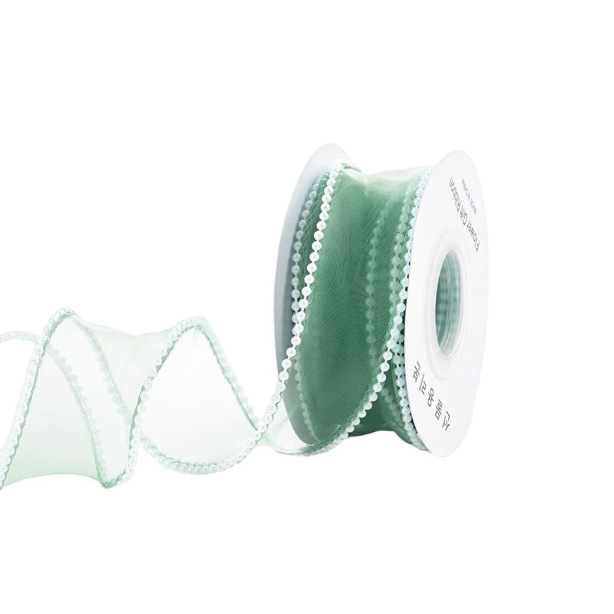 1 Roll Cake Decoration Ribbon DIY Bow Tie Bouquet Wrapping Ribbon Green
