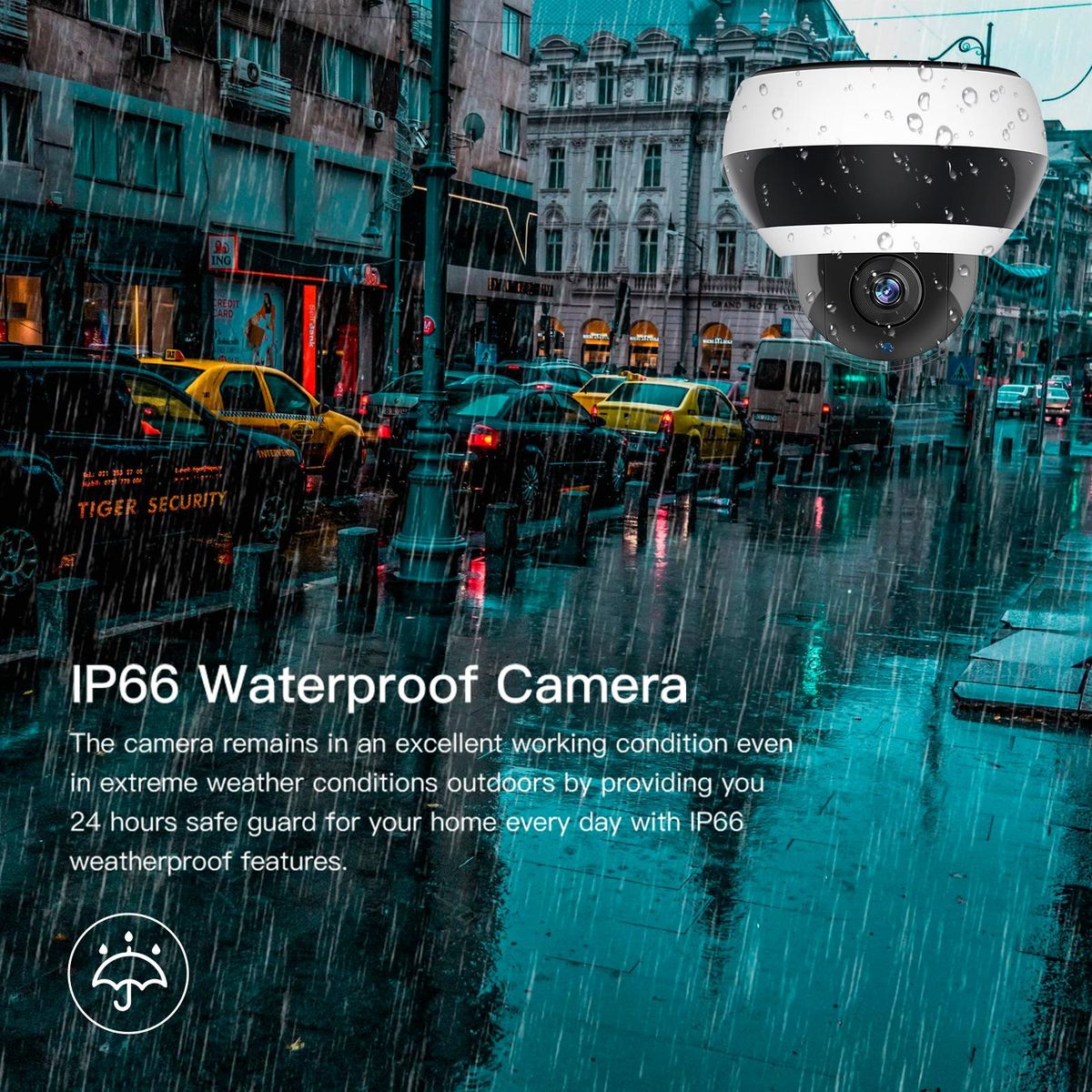 2MP Full High Definition POE PTZ Dome Camera,Outdoor Security Camera with Night Vision,Motion Detection,IP66 Waterproof