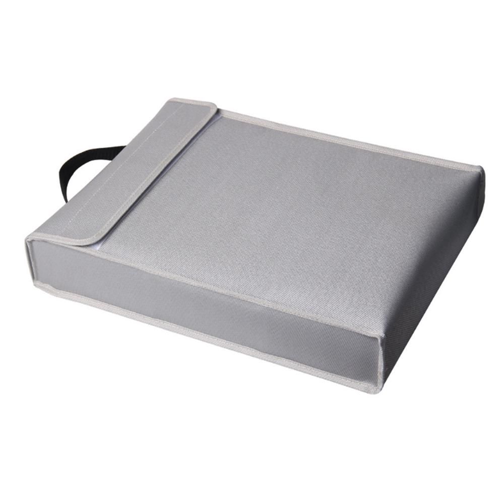 Portable Fireproof Document Bag Holder Pouch Home Office Safe Bag Fire & Water Resistant File Folder Safe Storage for Laptop Jewelry Cash Valuables 400 * 300 * 65mm