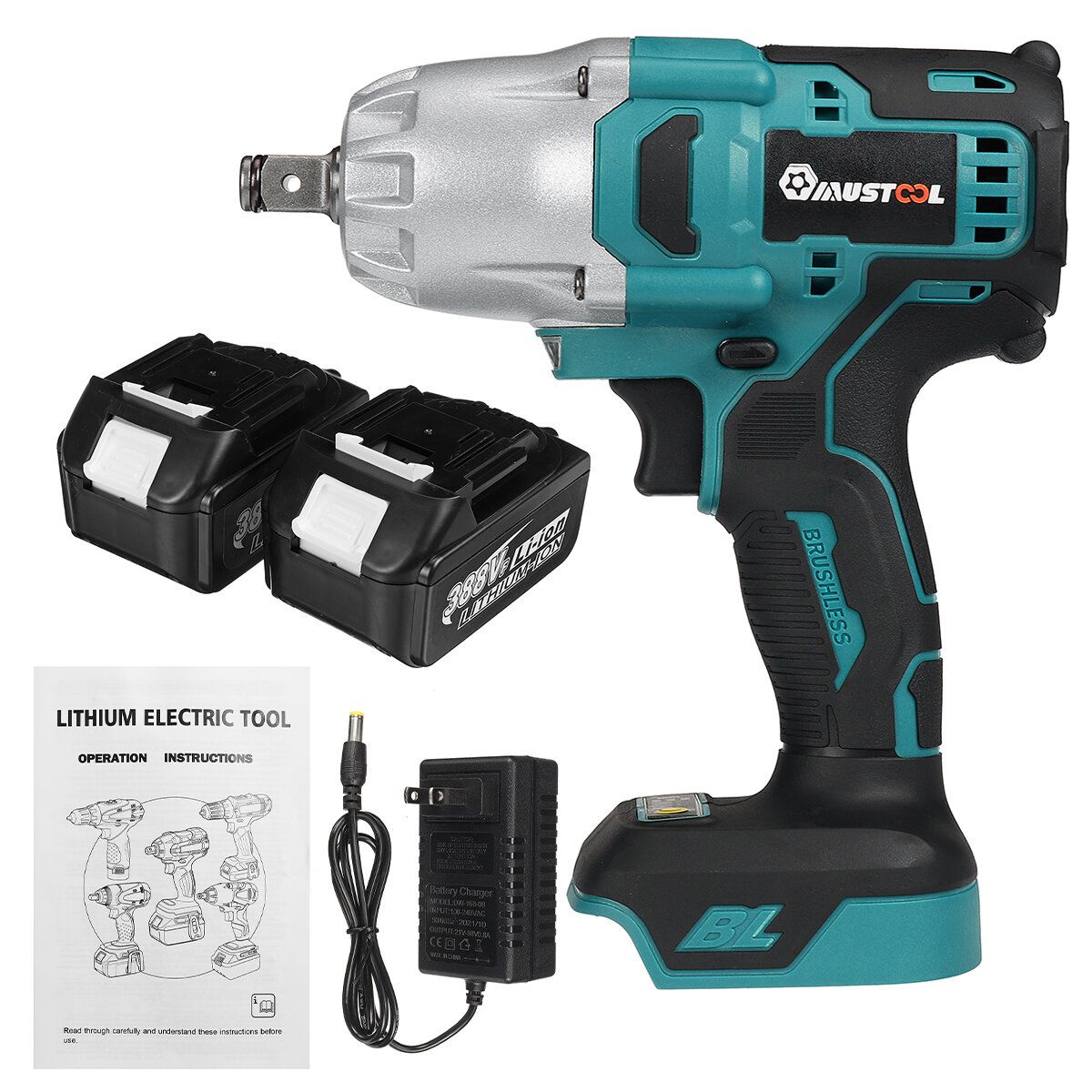 MUSTOOL 388VF 800N.m Brushless Cordless Electric Wrench 3 In