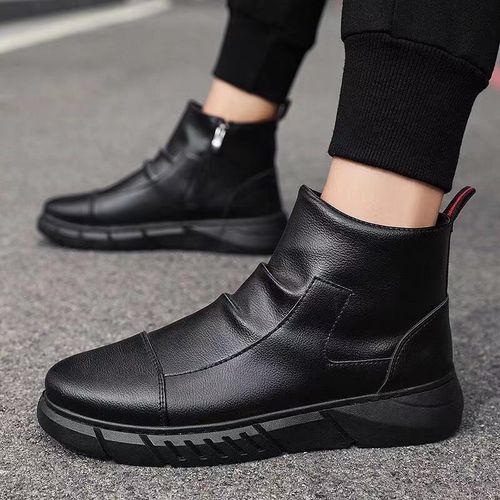 Men's New Business Working Leather Shoes-Black