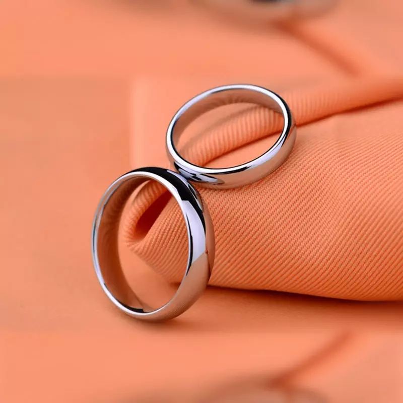 Stainless Steel Wedding Bands-silver