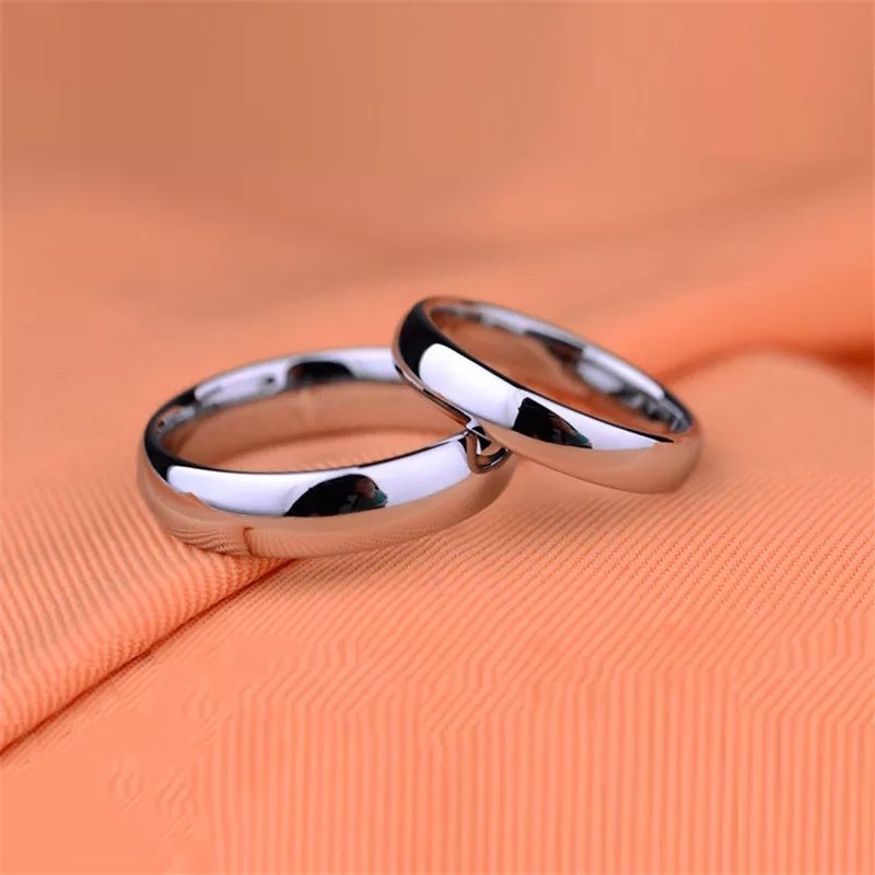 Stainless Steel Wedding Bands-silver