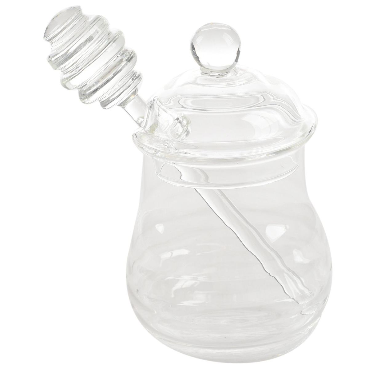 Transparent glass honey jar with lid Honey Jar