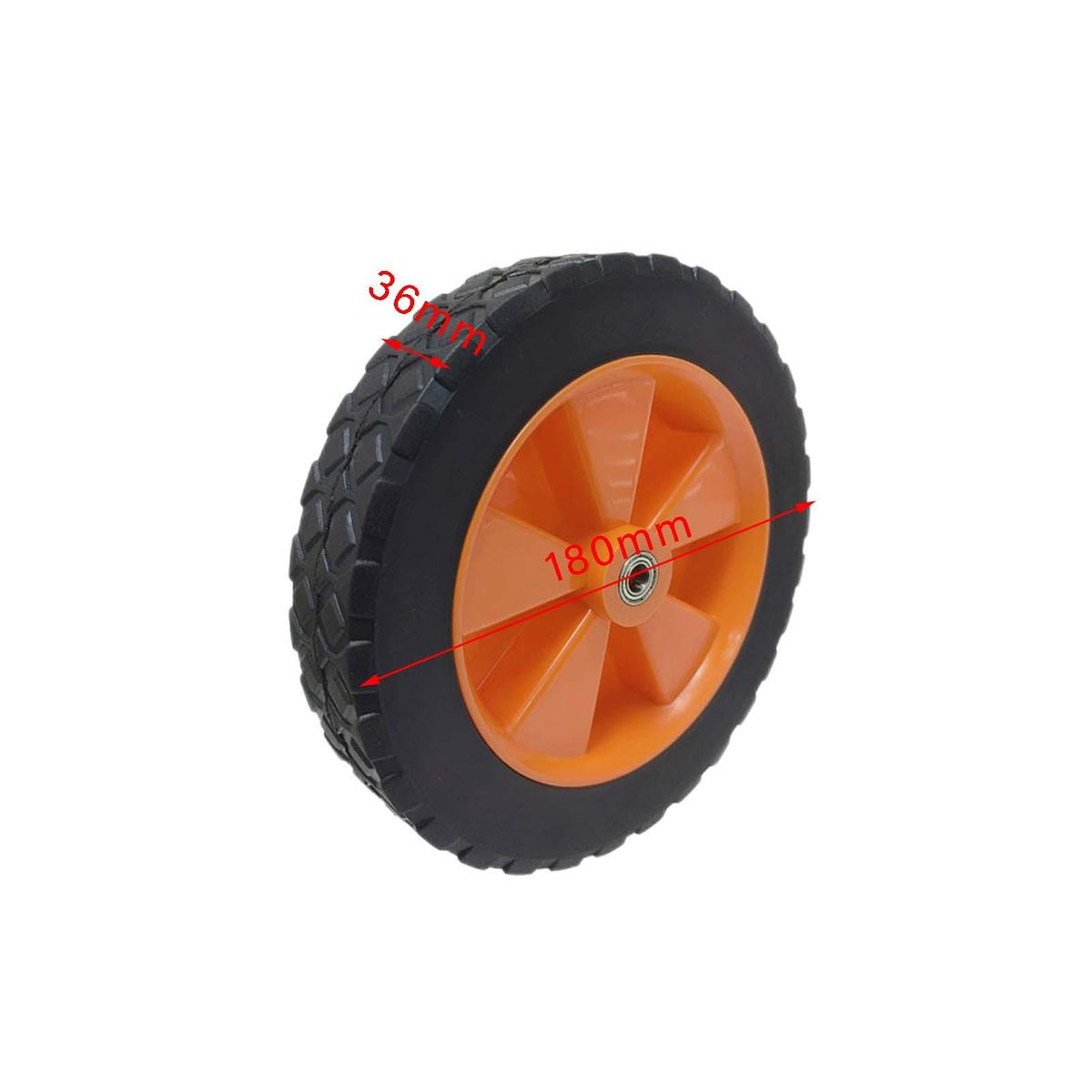7 Inch Folding Cart Wheel Rubber For Outdoor Handcart