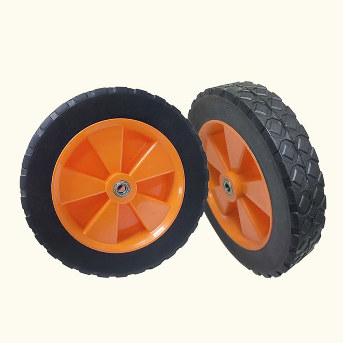 7 Inch Folding Cart Wheel Rubber For Outdoor Handcart