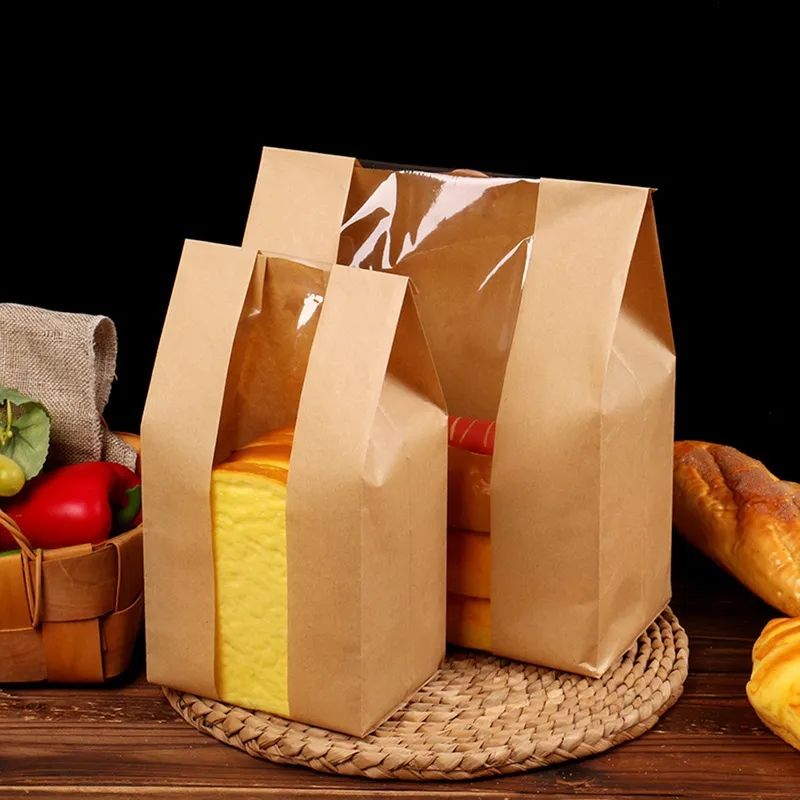 50 Pieces Kraft Paper Bags For Cookies, Pastries, Snacks