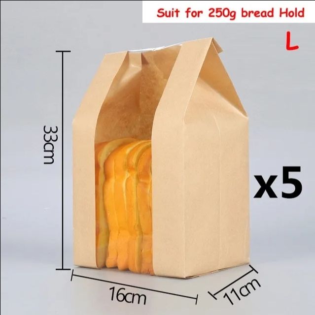 50 Pieces Kraft Paper Bags For Cookies, Pastries, Snacks