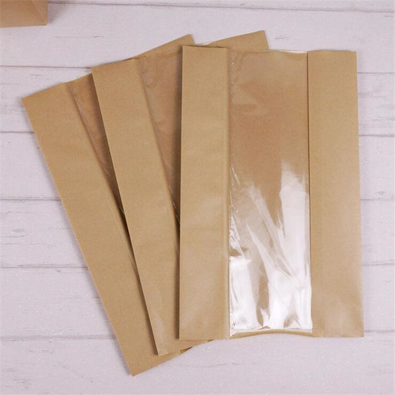 50 Pieces Kraft Paper Bags For Cookies, Pastries, Snacks