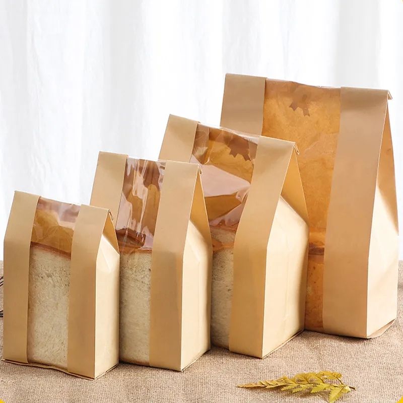 50 Pieces Kraft Paper Bags For Cookies, Pastries, Snacks