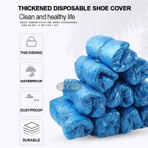 EsoGoal 100 PCS One Time Shoe Covers Plastic Waterproof Boot