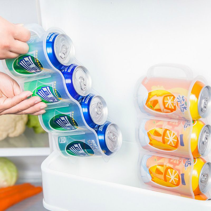 Soda Bottle Organizer With Handle Rack For Refrigerator