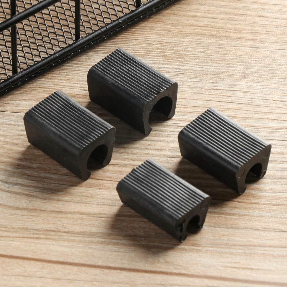 U Shaped Plastic Chair Leg U Shaped Floor Glides 12mm Diameter Tube Cap Cover Black for Tubular Steel Chairs (20pcs)