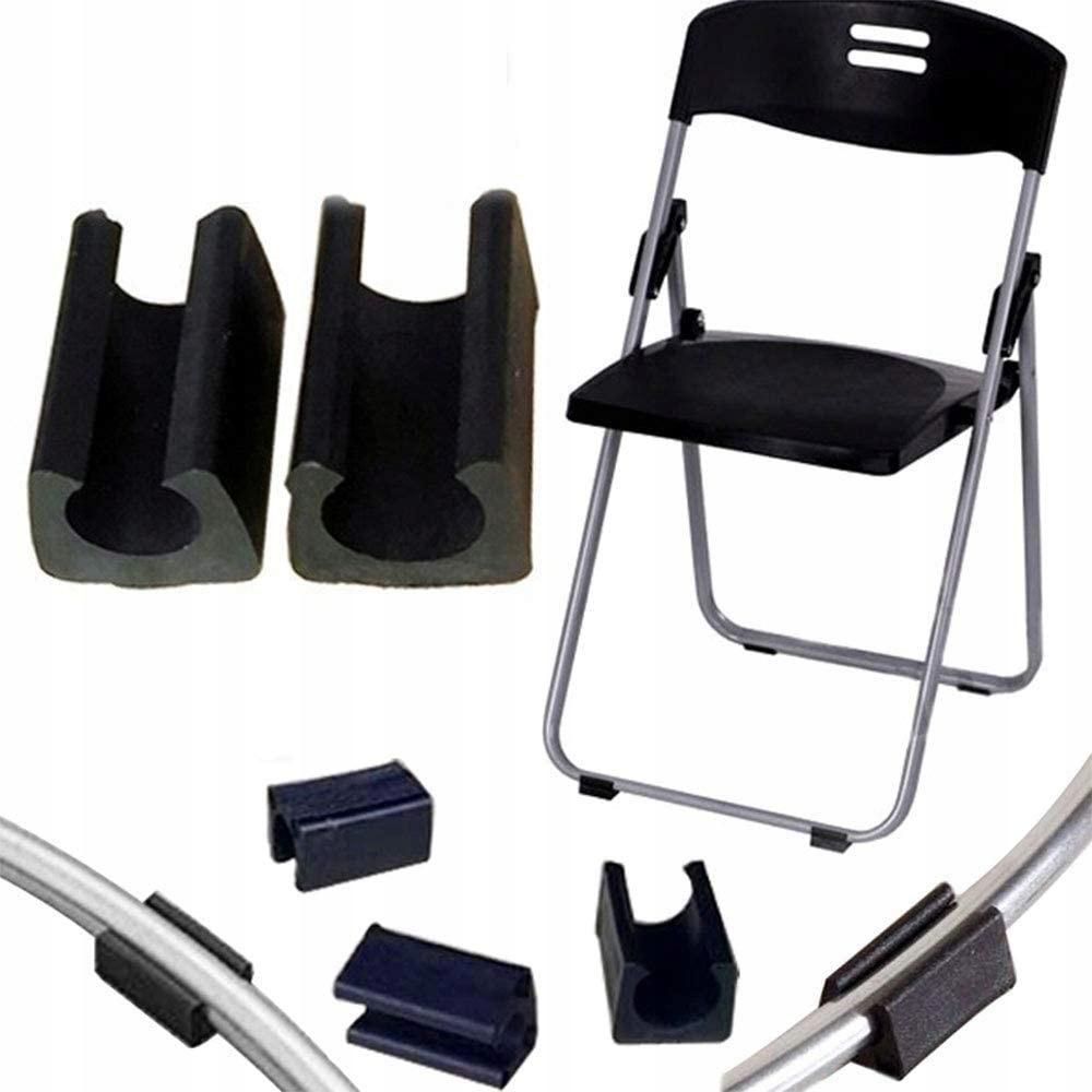 U Shaped Plastic Chair Leg U Shaped Floor Glides 12mm Diameter Tube Cap Cover Black for Tubular Steel Chairs (20pcs)