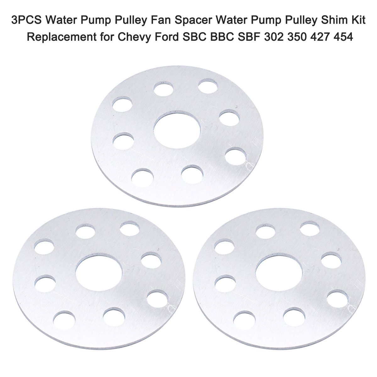 3PCS Water Pump Pulley Fan Spacer Water Pump Pulley Shim Kit