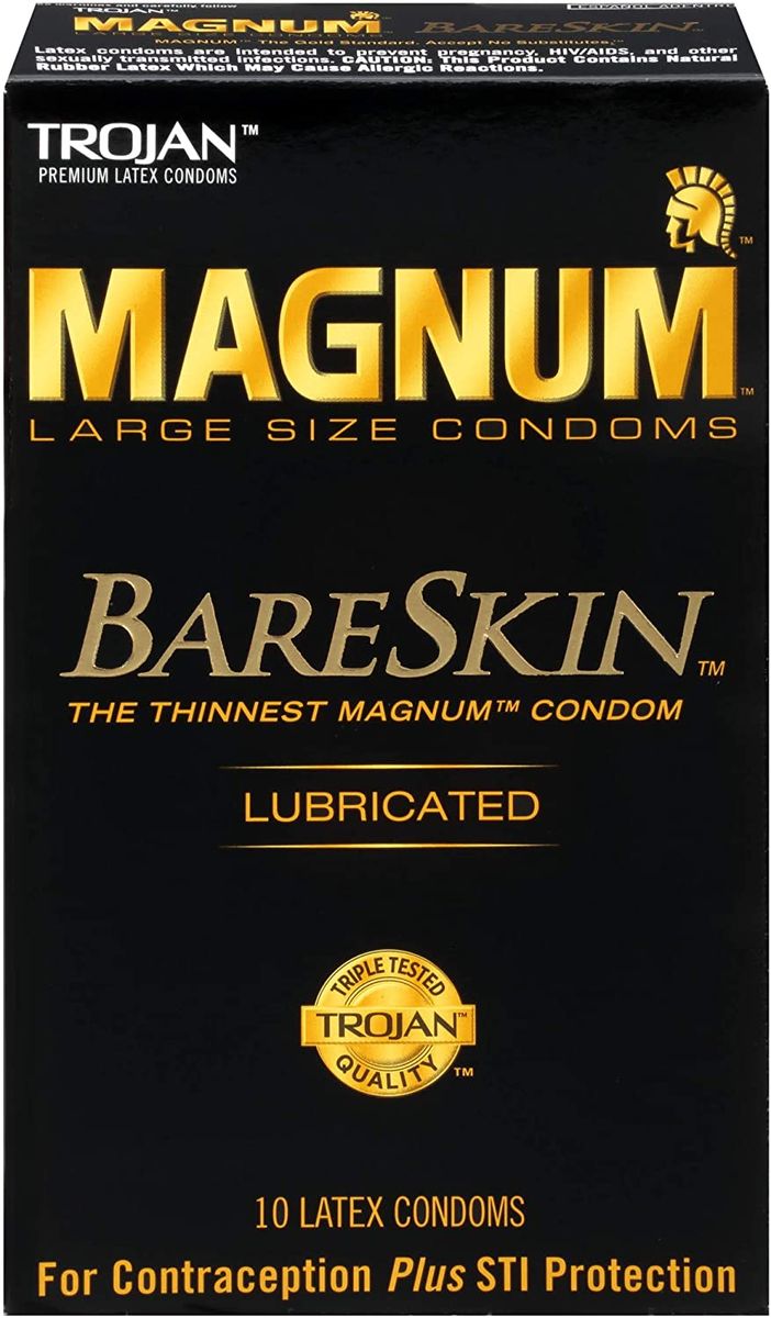 MAGNUM BARESKIN Large Size Condoms, 10 Count