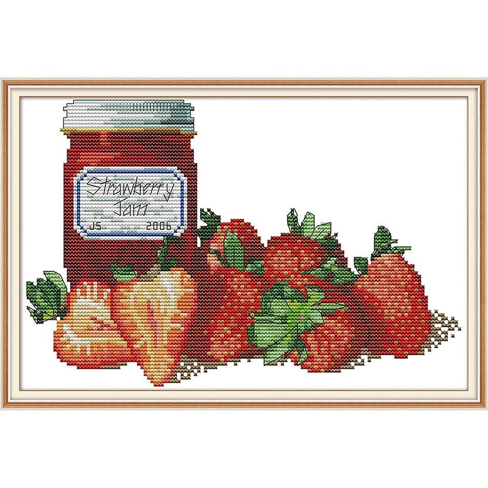 Kits Stamped Embroidery Kits-Strawberry Jam