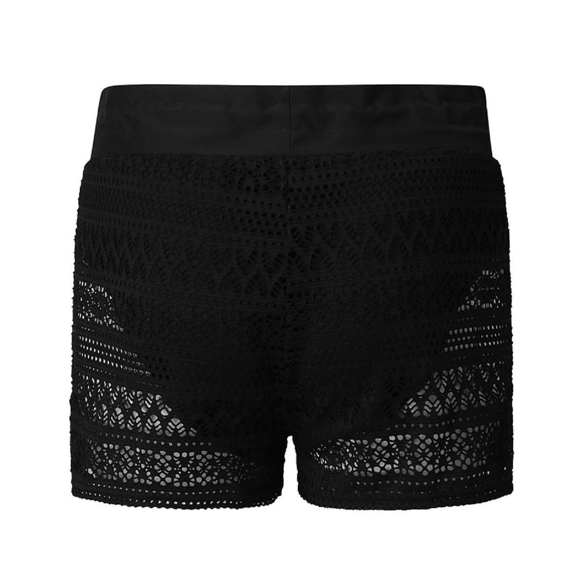 Woman Lace Crochet Swim Skirted Bikini Bottom Swimsuit Short Ladies Boxer