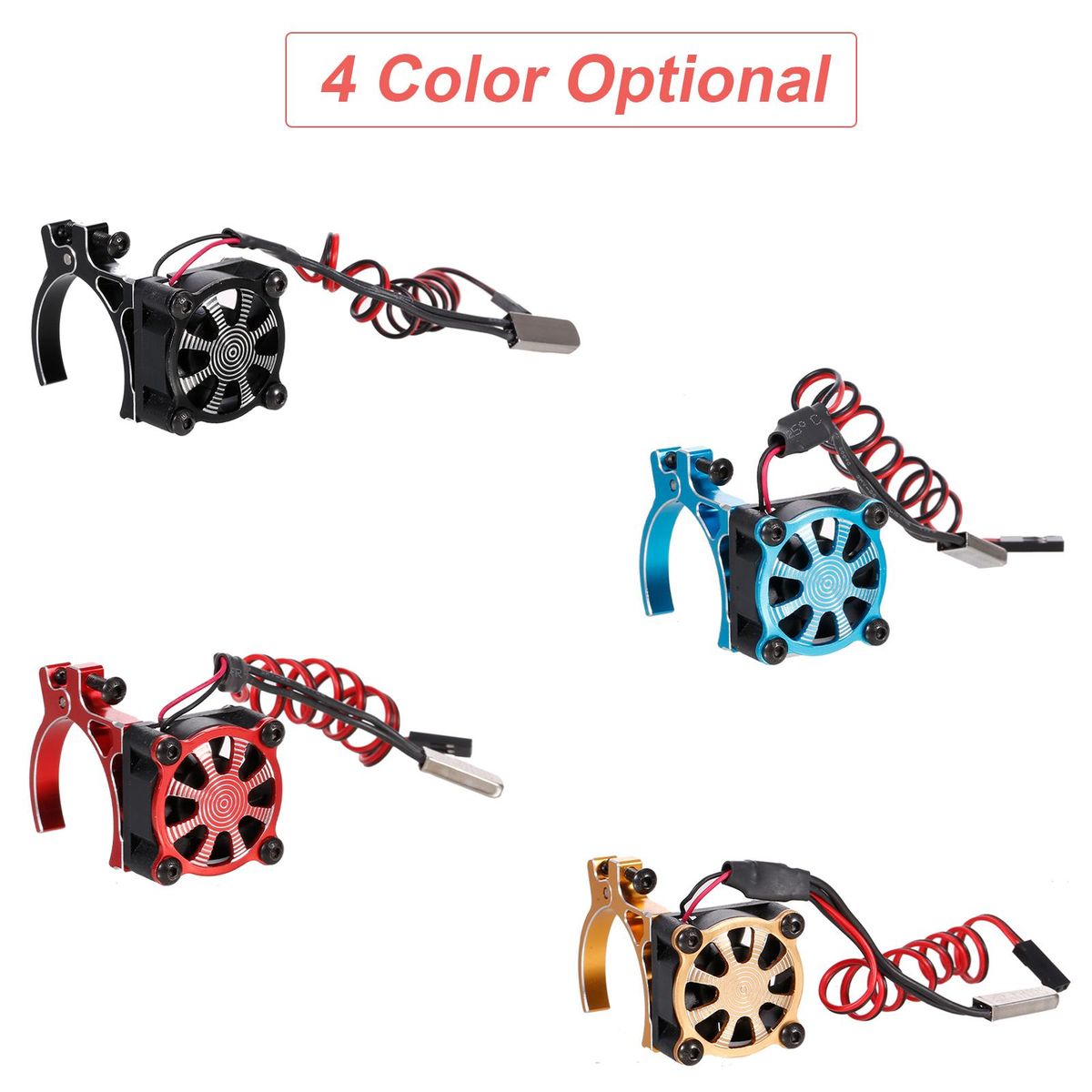 Motor Cooling Fan Motor Radiator Heatsink with Thermal Sensor for 3600 Series Motor 550/540 Motor Compatible with Traxxas Hsp Redcat Rc4wd Tamiya Axial Car