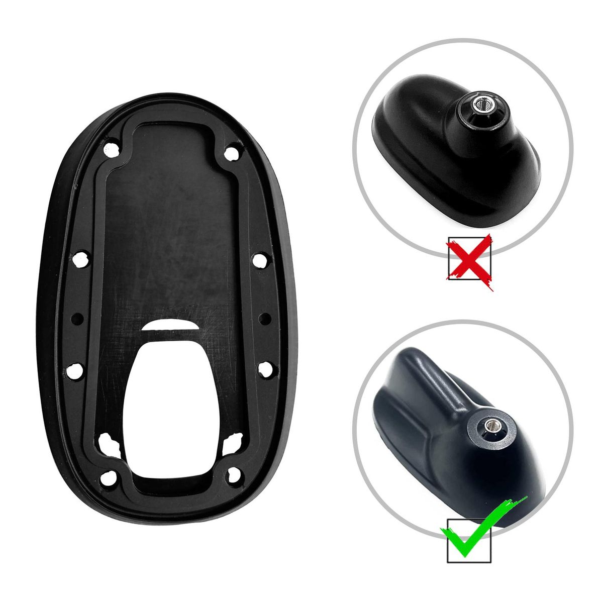 Antenna Base Gasket, Car Rubber Roof Antenna Base Sealing Gasket Replacement for BMW Mini R55 R56 65203456088, 65203456089