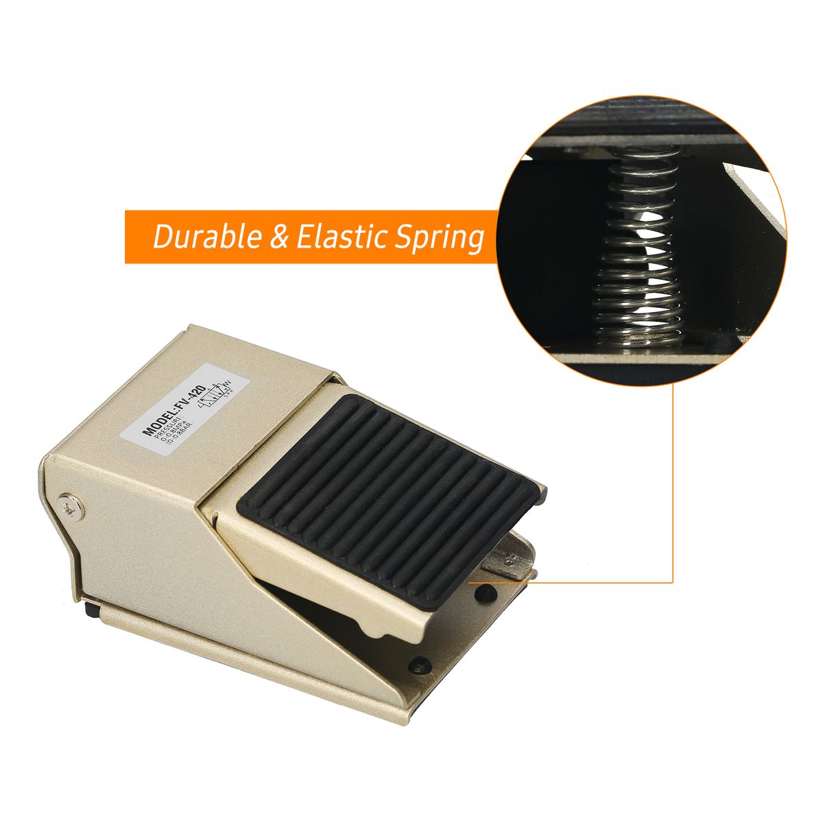 Pneumatic Foot Pedal Valve 1/4-inch Air Inlet   Outlet