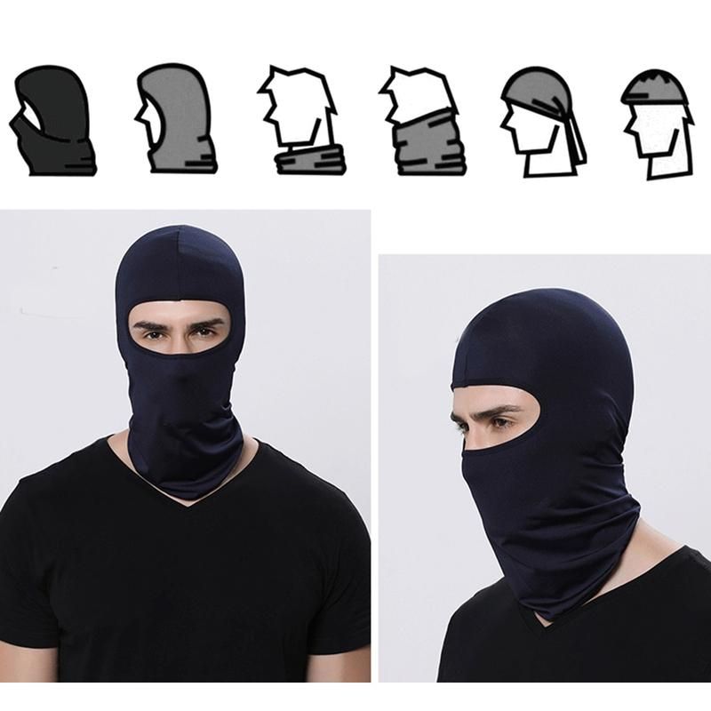 2Pcs Sun Protection Dust Proof Breathable-Black+Navy Blue