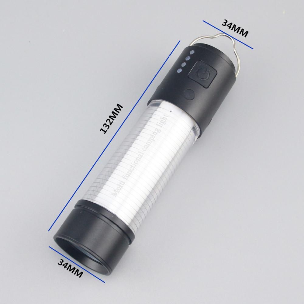 LED Camping Light USB Rechargeable Campsite Lantern Portable Tent Lamp Flashlight Support Multiple Light Modes USB Output with Magnetic Base Tripod for Outdoor Camping Hiking Fishing Adventure