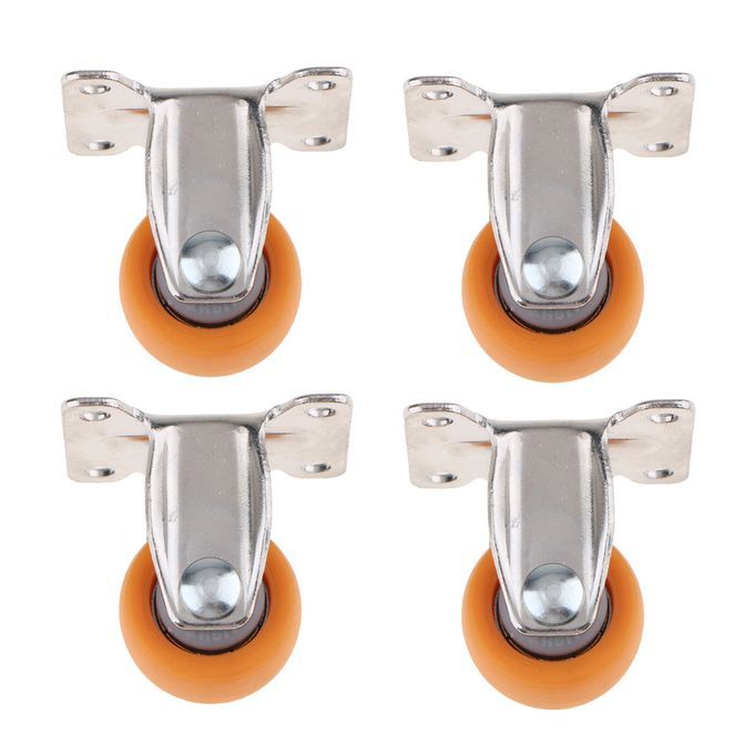 4 Pieces Heavy Duty Nylon Fixed Castor Wheels Furniture Trolley Caster