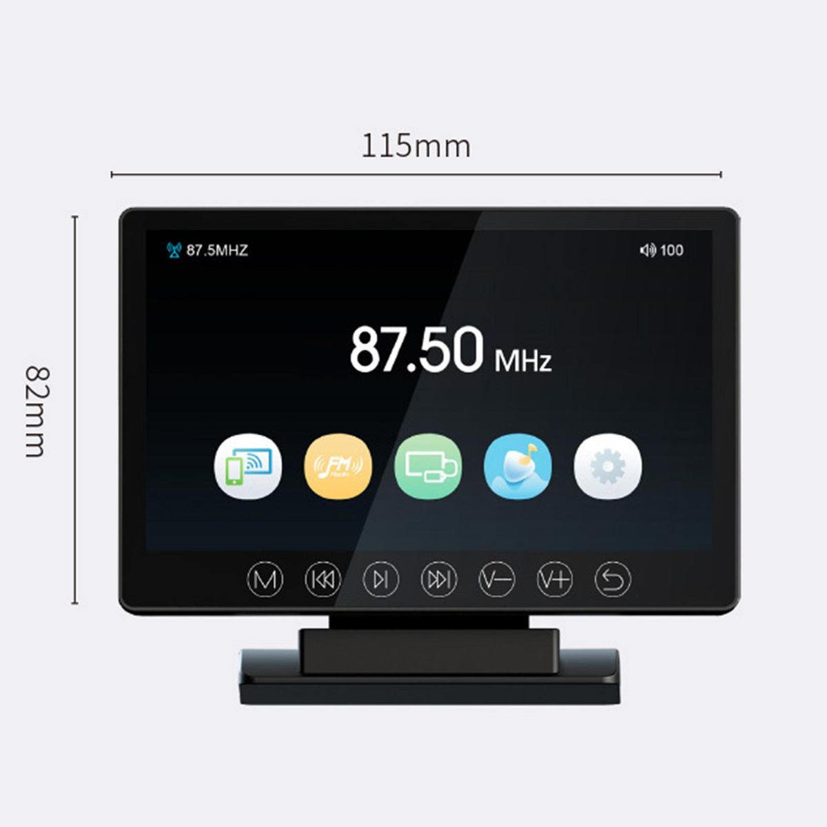 1 Set Car Monitor Car Radio MP5 Player FM Audio Display Black