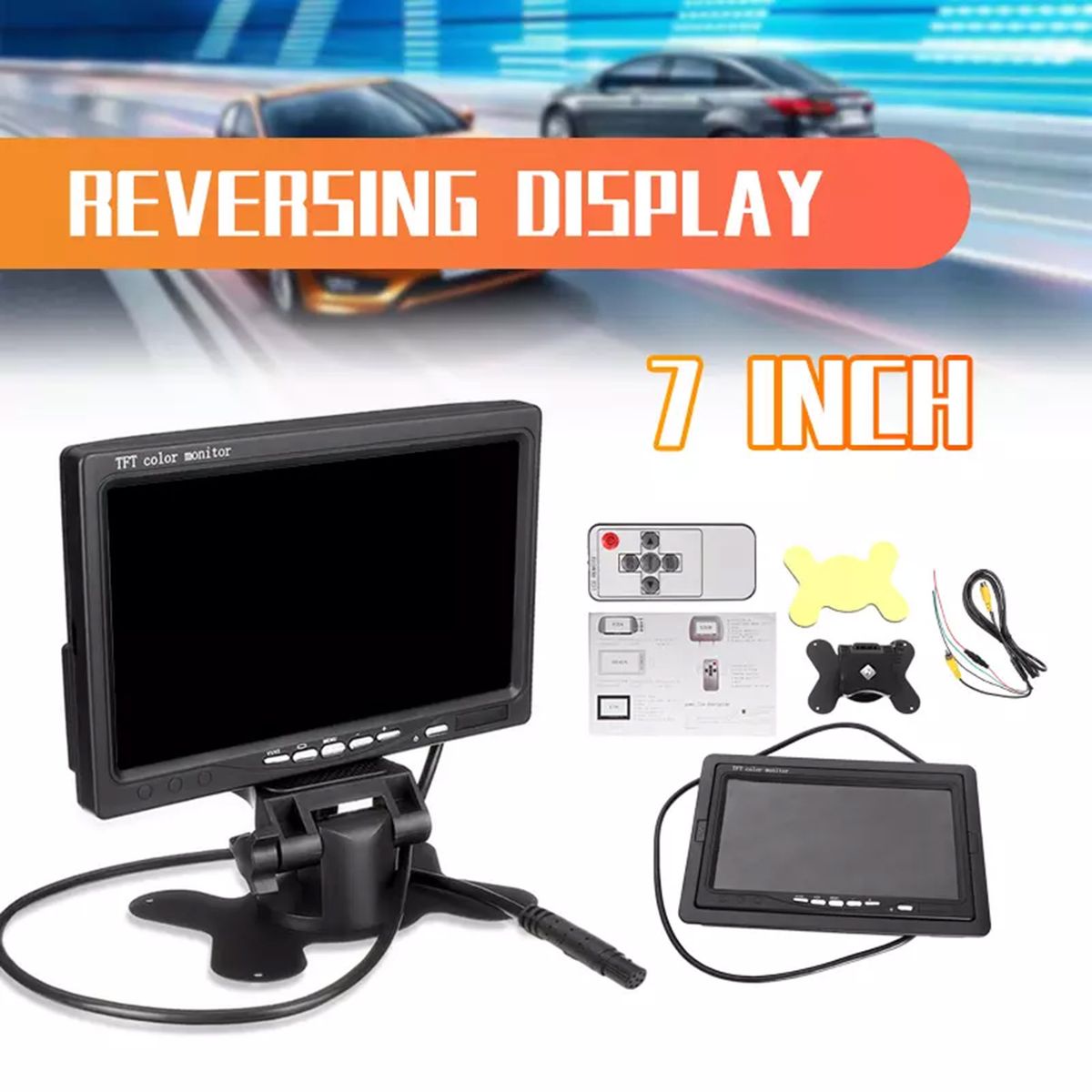 7 Inch HD Monitor Display Screen TFT Car Screen Monitor HD