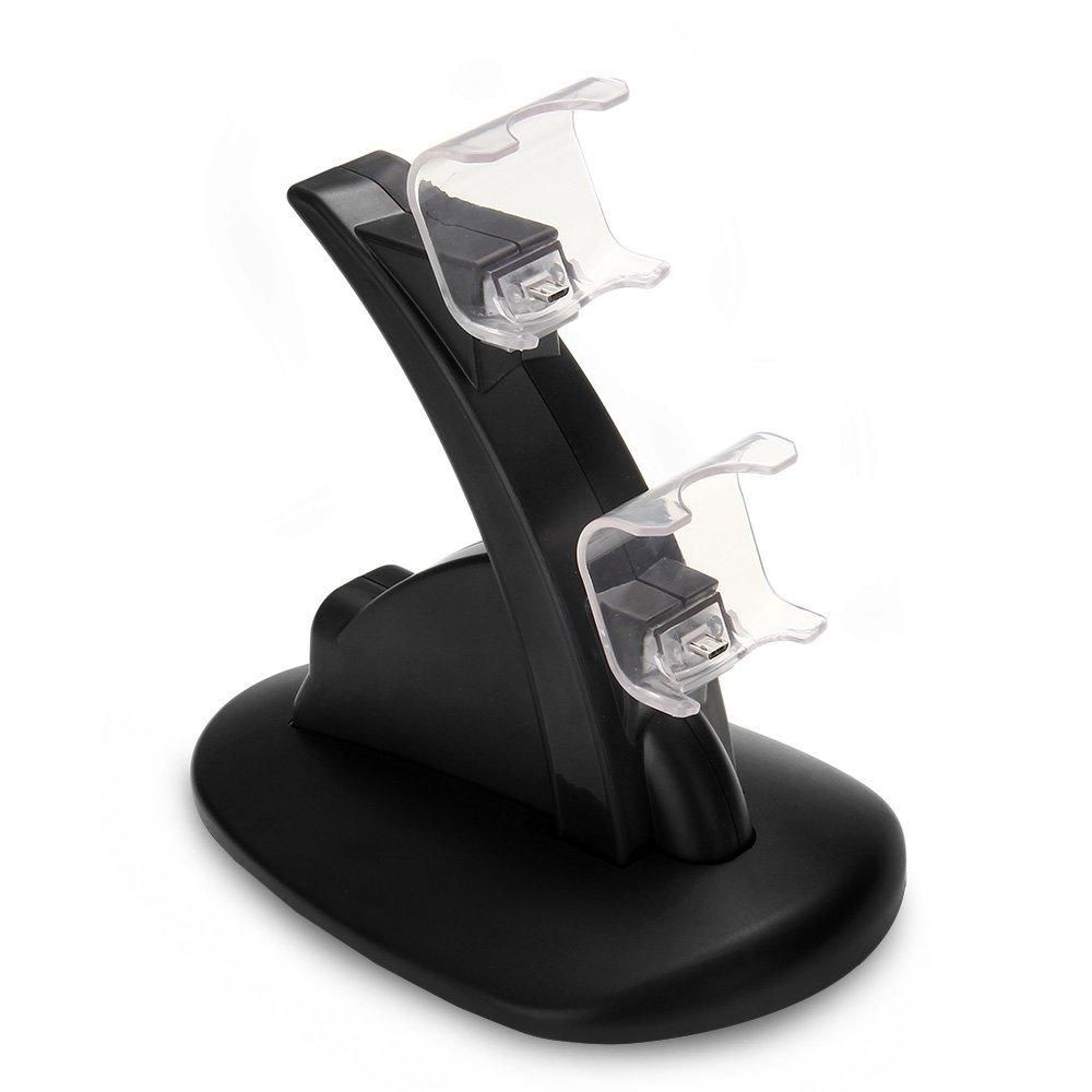 Dual USB Charger Dock Charging Station Dock for PS4 Controller Black
