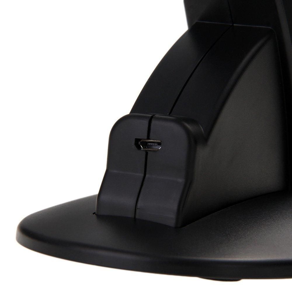Dual USB Charger Dock Charging Station Dock for PS4 Controller Black