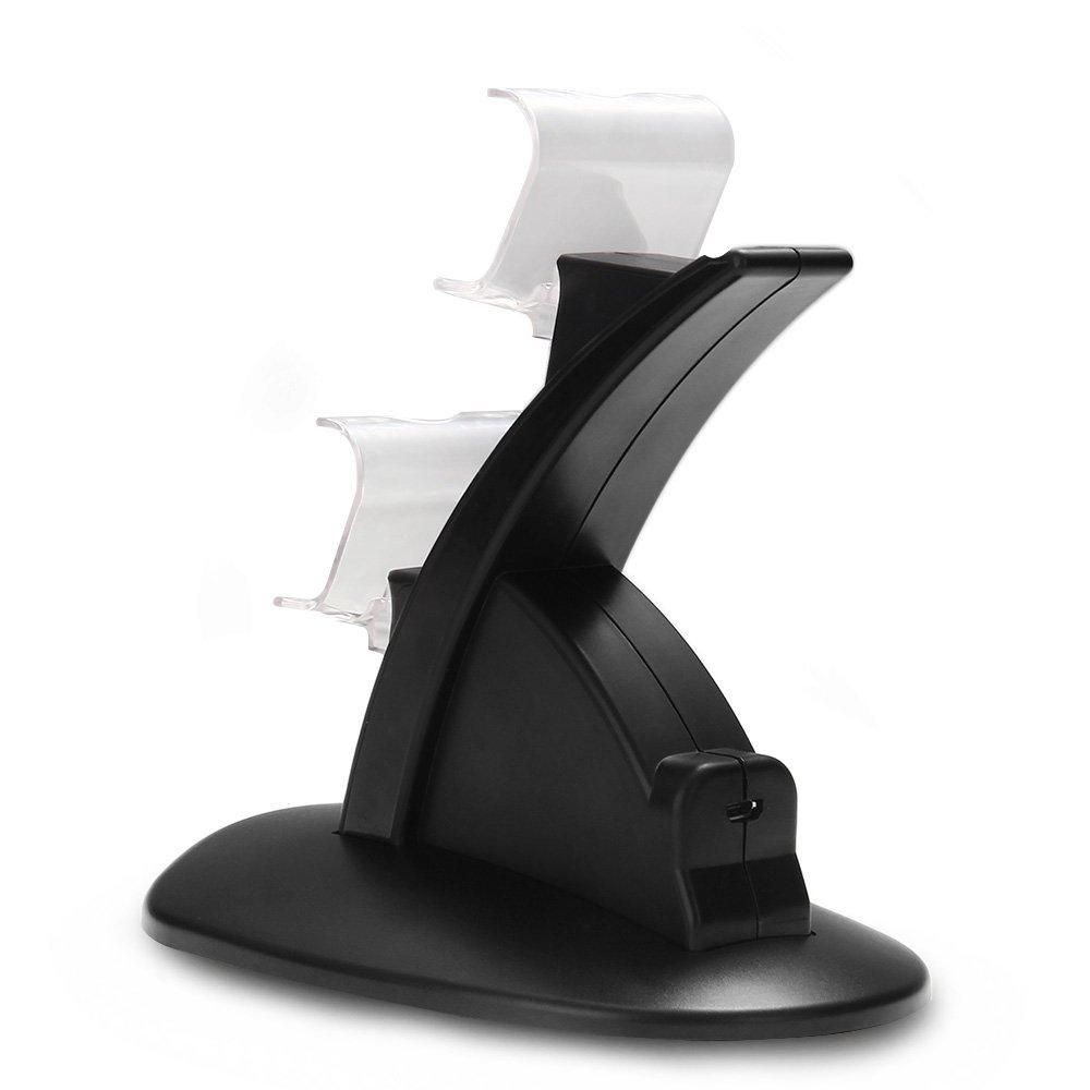 Dual USB Charger Dock Charging Station Dock for PS4 Controller Black