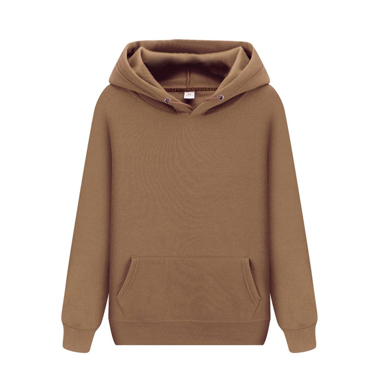 Women Men Pullover Hoodies Autumn Winter Plain Loose Brown 3XL