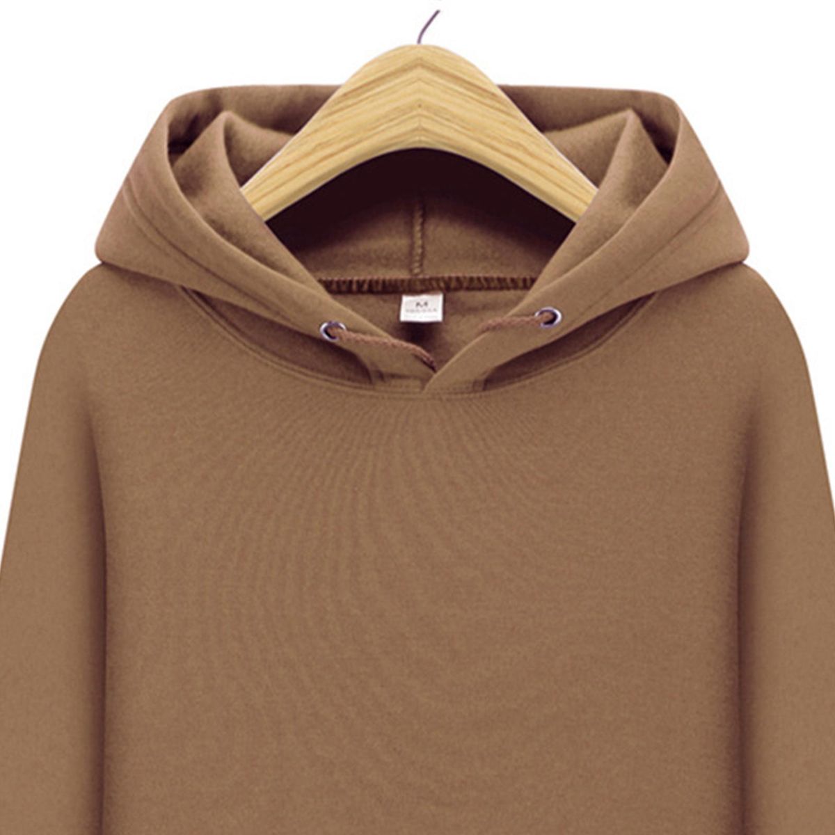 Women Men Pullover Hoodies Autumn Winter Plain Loose Brown 3XL