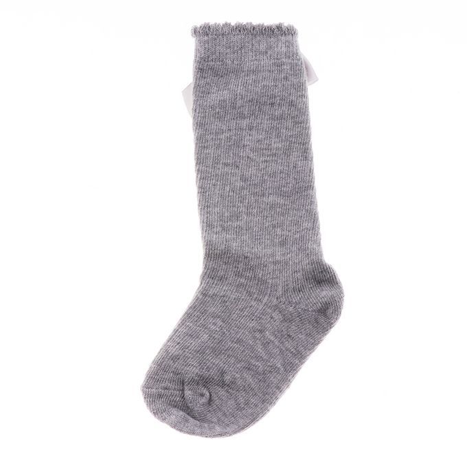Baby Girls Knee High Socks Bowknot Toddler Babies School Gray 0-2T