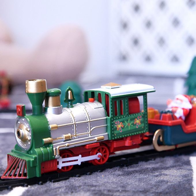 Hristmas Ele Tri  Rail  Ar Train Toy  Hildren's Ele Tri  Toy Railway Train-colorful-Portable Box Version