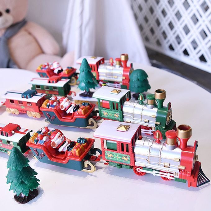 Hristmas Ele Tri  Rail  Ar Train Toy  Hildren's Ele Tri  Toy Railway Train-colorful-Portable Box Version